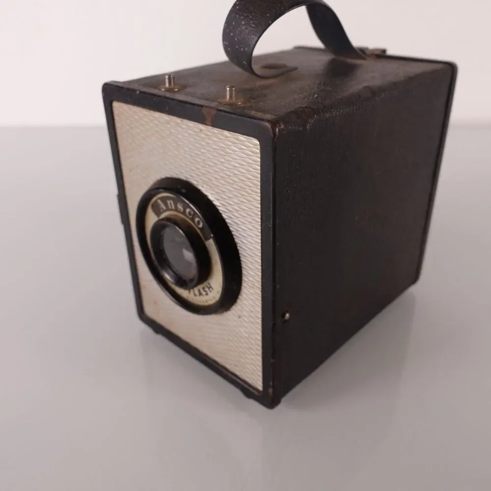 Vintage Ansco Shur-Flash Box Camera Binghamton NY Art Deco Style Not Tested